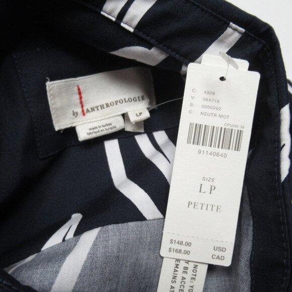 Anthropologie The Pollie Short-Sleeve Swing Tunic Mini Dress Large Petite LP - Picture 10 of 10